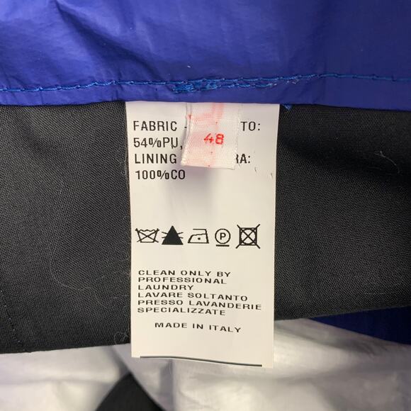 WALTER VAN BEIRENDONCK 32 Blue Polyurethane Blend Oversized Cargo Casual Pants - Picture 6 of 7